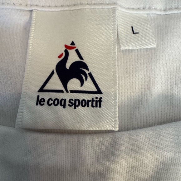 Le Coq Sportif  cropped shirt woman’s large - Picture 9 of 10